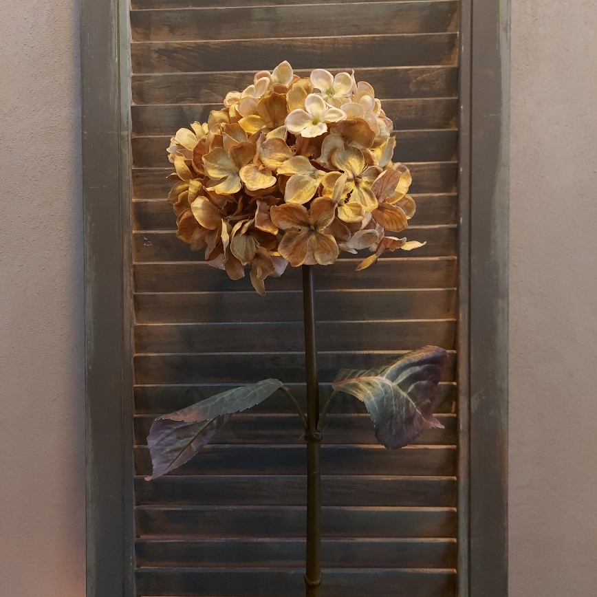 Hortensia zijdenbloem in een zachte crèmekleur, van het merk Brynxz.