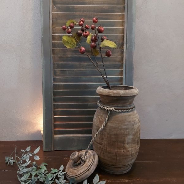 Nepalese pot met deksel 34 cm hoog