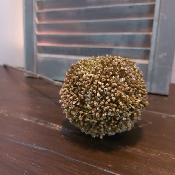 Groene sierui kunstbloem met een bloem van 10 cm doorsnede van het merk Countryfield.