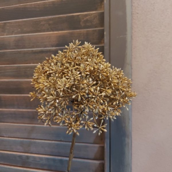 Leverkruid kunstbloem met een goudgele bloem, van het merk Countryfield.