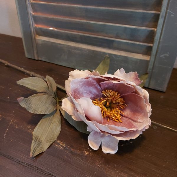 Pioenroos zijdenbloem in een oudroze kleur van het merk Countryfield.