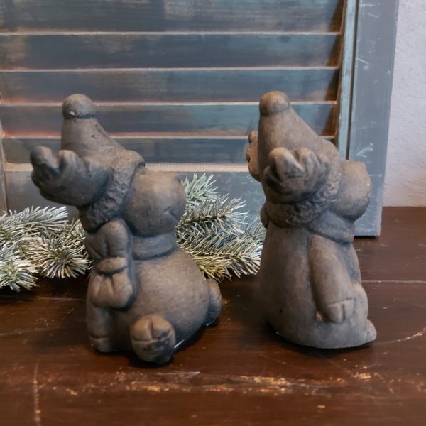 Set van decoratieve hertjes van aardewerk in een warm bruine kleur, van het merk Brynxz uit de serie Majestic Brown.