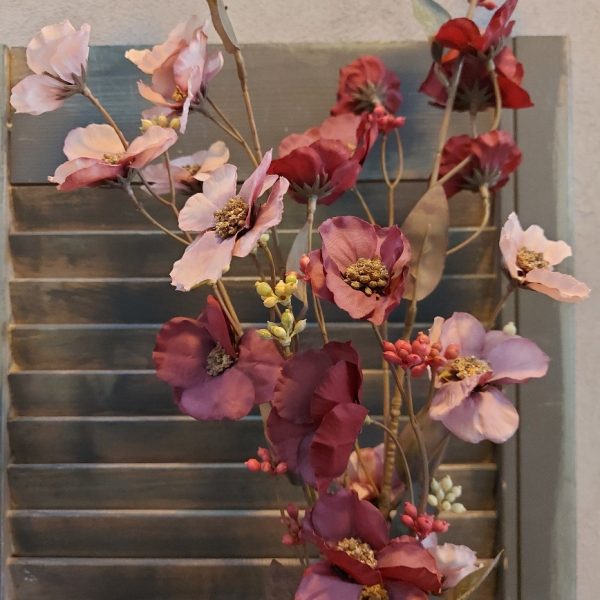 Brynxz - Hibiscus zijdenbloem - Donker rood - L.100cm - Afbeelding 4
