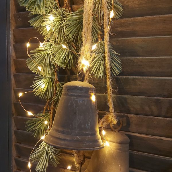 Countryfield - Set kerstklokken Errol - Zink roest - L.60cm - Afbeelding 6