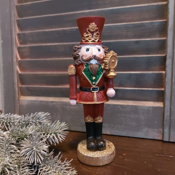 Notenkraker kerstdecoratie van aardewerk met een scepter, van het merk Mansion Atmosphere.