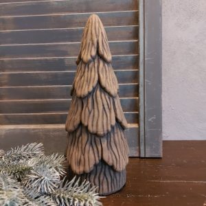 Kerstboom van aardewerk in een warm bruine gemêleerde kleur, van het merk Brynxz uit de serie Majestic Brown.