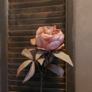 Pioenroos zijdenbloem met een grote bloem in een oud roze kleur, van het merk Brynxz.