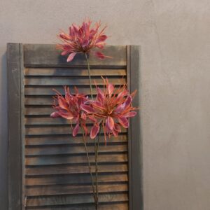 Spinlelie zijdenbloem met drie bloemen in een fuchsia rode kleur van het merk Countryfield.