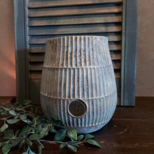 Bloempot van aardewerk in zachte kleurtinten van het merk Brynxz uit de serie Jewel.