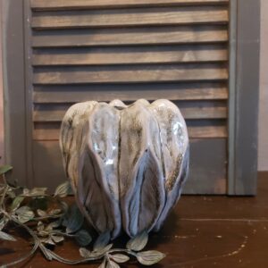 Bloemenvaas van keramiek in naturelkleuren van het merk Countryfield.