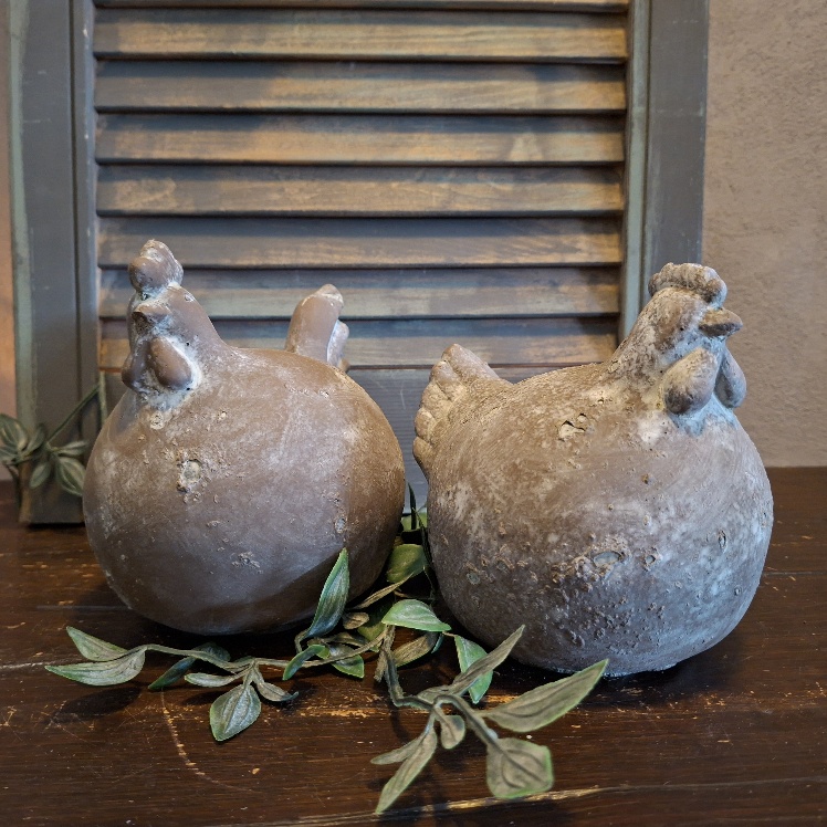 Kip en haan van aardewerk van het merk Countryfield.