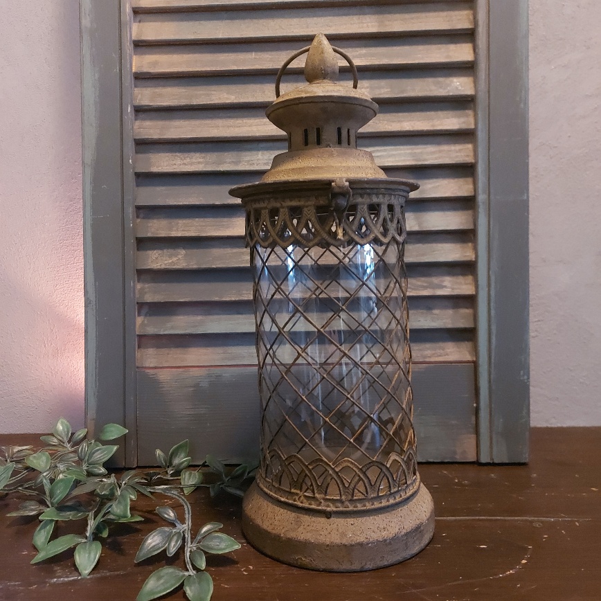 Lantaarn van geroest metaal van het merk Countryfield.