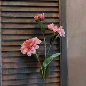 Zinnia kunstbloem met 'real touch' bloemen in een roze rode kleur, van het merk Sylxz.